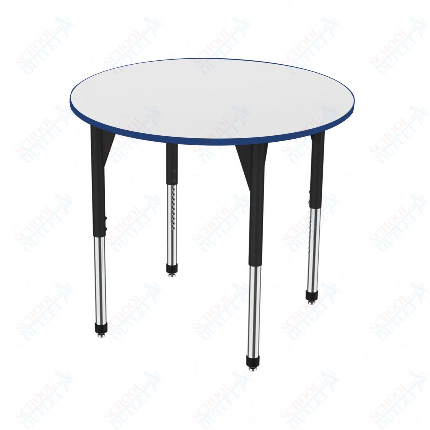 Marco Premier Series 36" Round Stand - Up Table w/ Dry Erase Top Adj Height 32" - 42" (43 - 2244 - DA) - SchoolOutlet