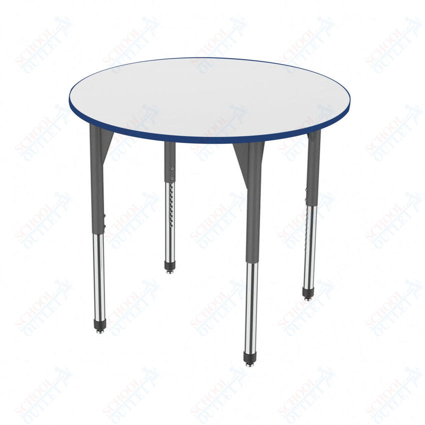 Marco Premier Series 36" Round Stand - Up Table w/ Dry Erase Top Adj Height 32" - 42" (43 - 2244 - DA) - SchoolOutlet