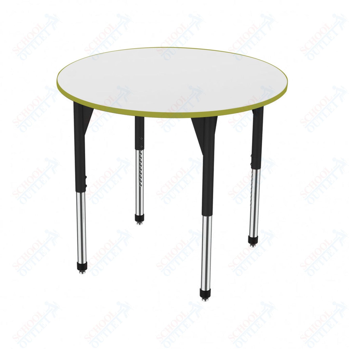 Marco Premier Series 36" Round Stand - Up Table w/ Dry Erase Top Adj Height 32" - 42" (43 - 2244 - DA) - SchoolOutlet