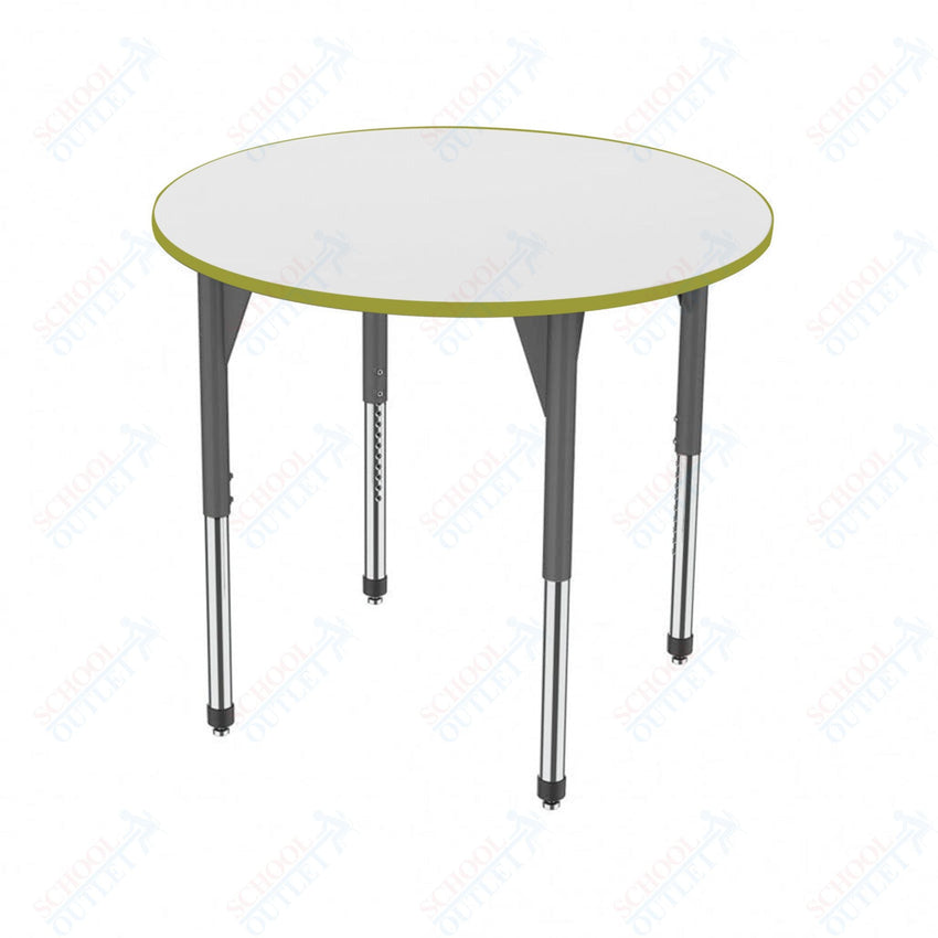 Marco Premier Series 36" Round Stand - Up Table w/ Dry Erase Top Adj Height 32" - 42" (43 - 2244 - DA) - SchoolOutlet