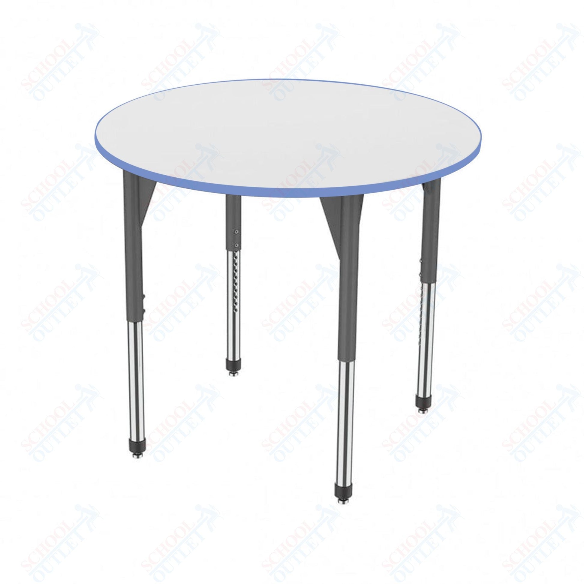 Marco Premier Series 36" Round Stand - Up Table w/ Dry Erase Top Adj Height 32" - 42" (43 - 2244 - DA) - SchoolOutlet