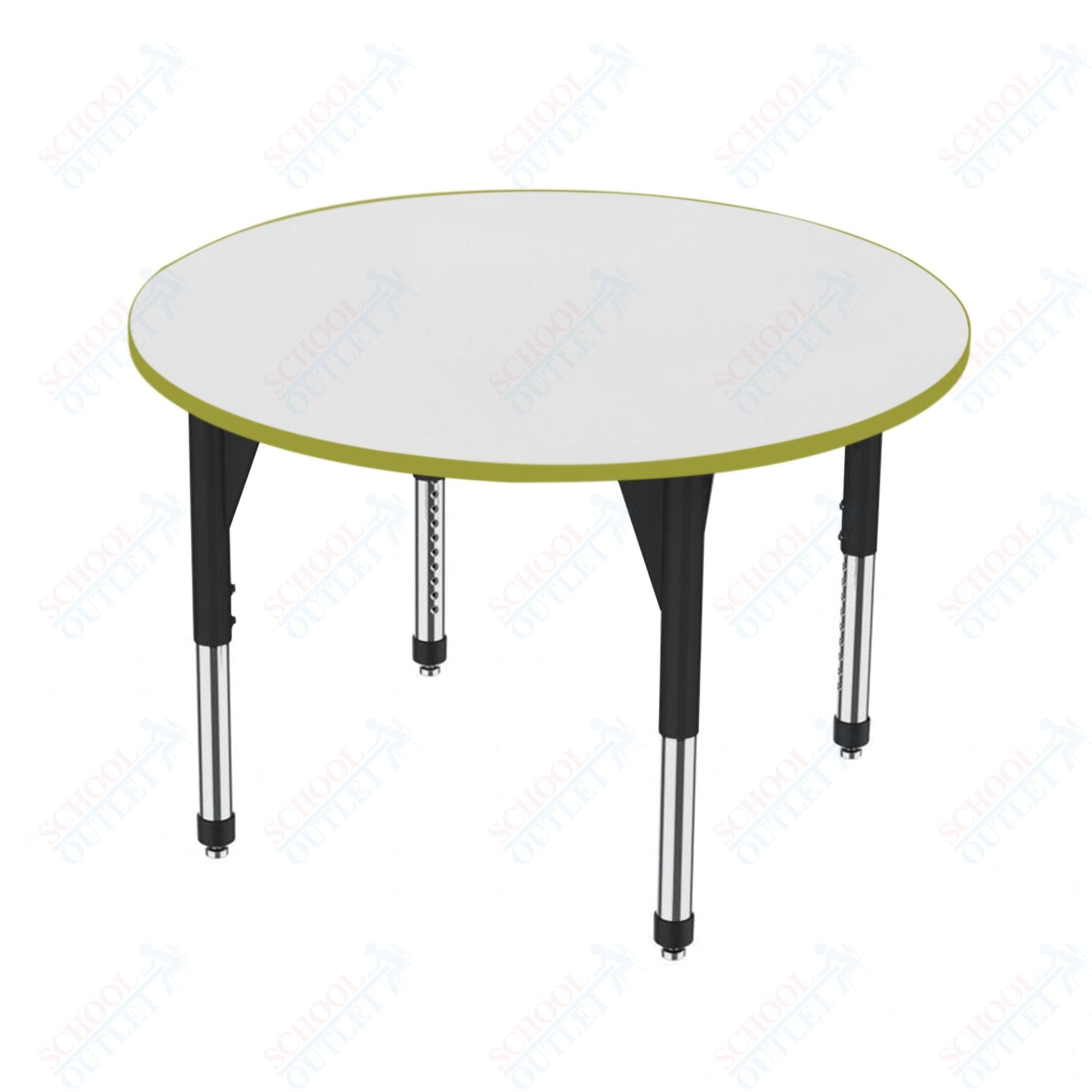 Marco Premier Series 36" Round Activity Table w/ Dry Erase Top Adj Height 21" - 31" (43 - 2244 - DB) - SchoolOutlet