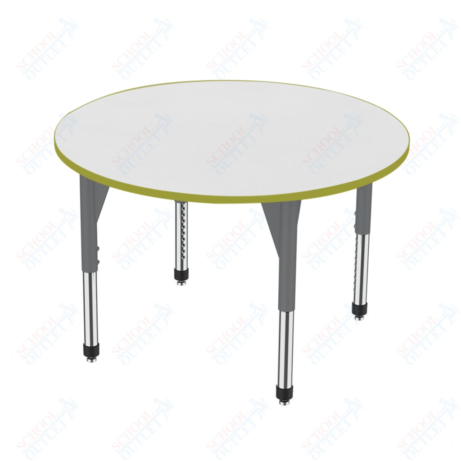 Marco Premier Series 36" Round Activity Table w/ Dry Erase Top Adj Height 21" - 31" (43 - 2244 - DB) - SchoolOutlet