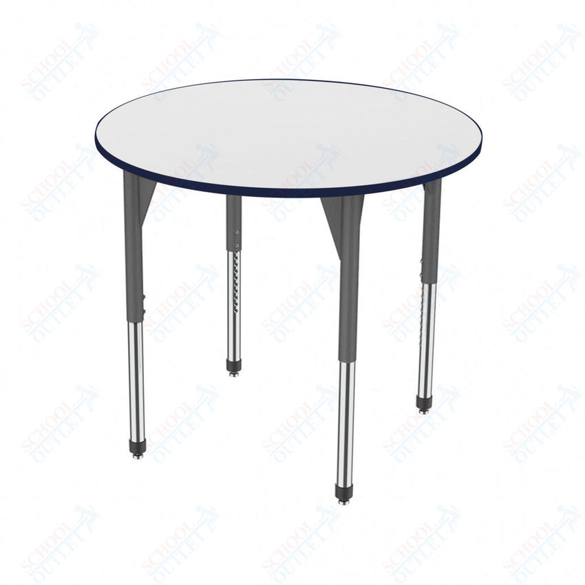 Marco Premier Series 42" Round Stand - Up Table w/ Dry Erase Top Adj Height 32" - 42" (43 - 2245 - DA) - SchoolOutlet