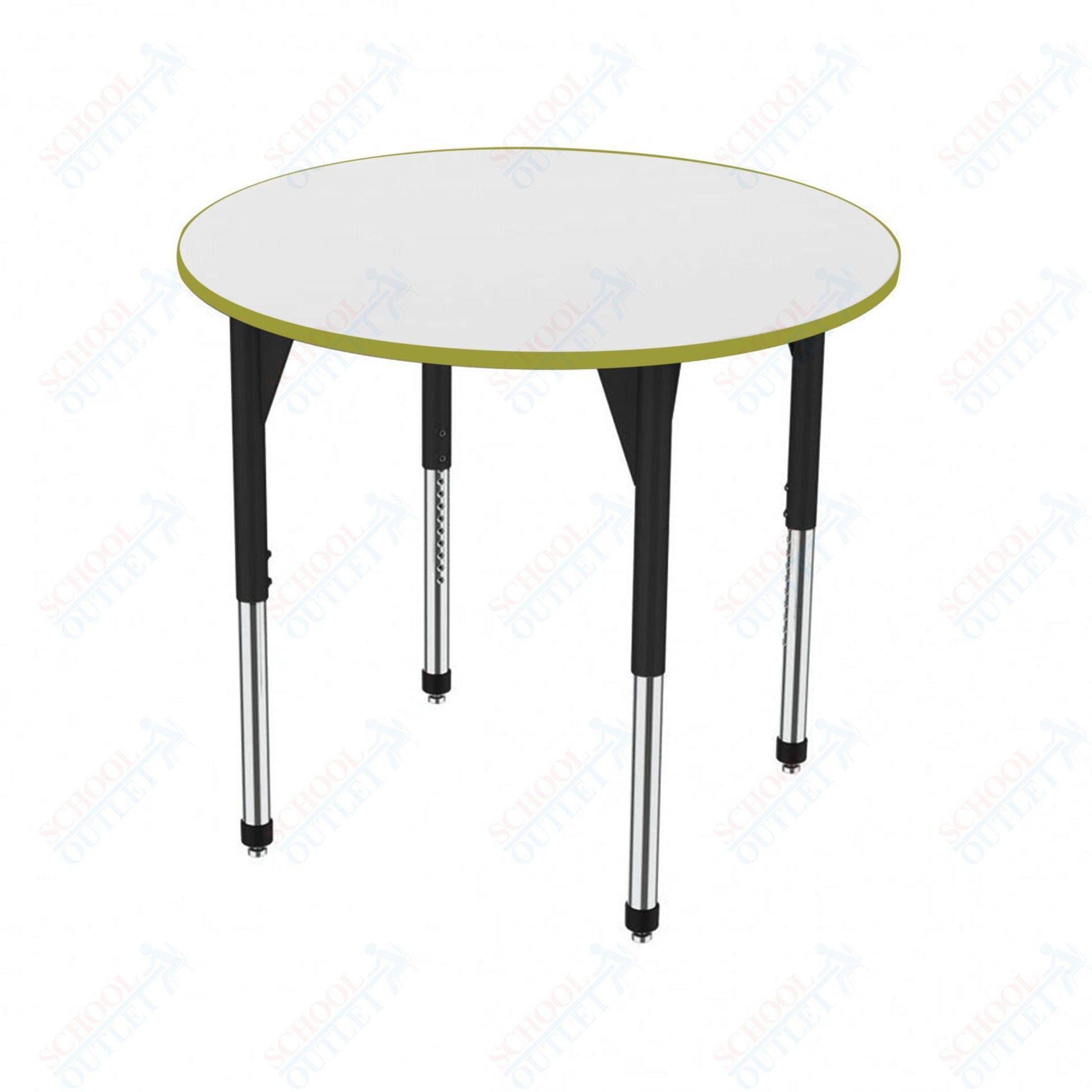 Marco Premier Series 42" Round Stand - Up Table w/ Dry Erase Top Adj Height 32" - 42" (43 - 2245 - DA) - SchoolOutlet