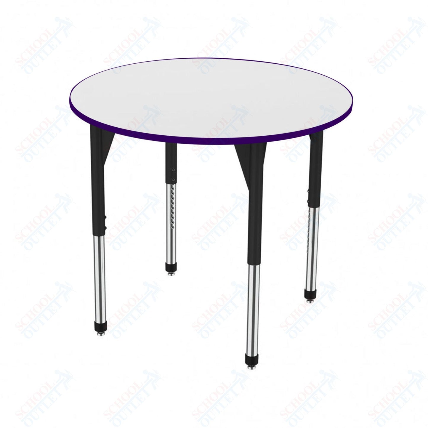 Marco Premier Series 42" Round Stand - Up Table w/ Dry Erase Top Adj Height 32" - 42" (43 - 2245 - DA) - SchoolOutlet