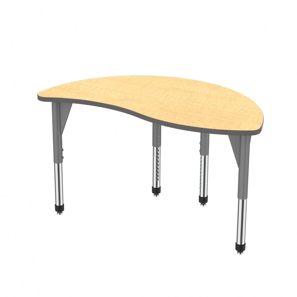 Marco Premier Series Wave Half Round Activity Table 30" x 54" Adjustable Height 21" - 31" (43 - 2252 - MB) - SchoolOutlet