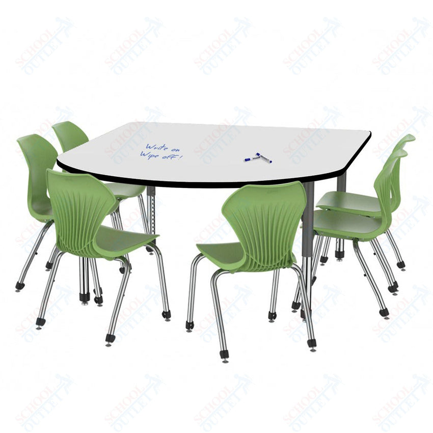 Marco Premier Series Multimedia Table w/ Dry Erase Top 60" x 72" Adj Height 21" - 31" (43 - 2261 - DB) - SchoolOutlet