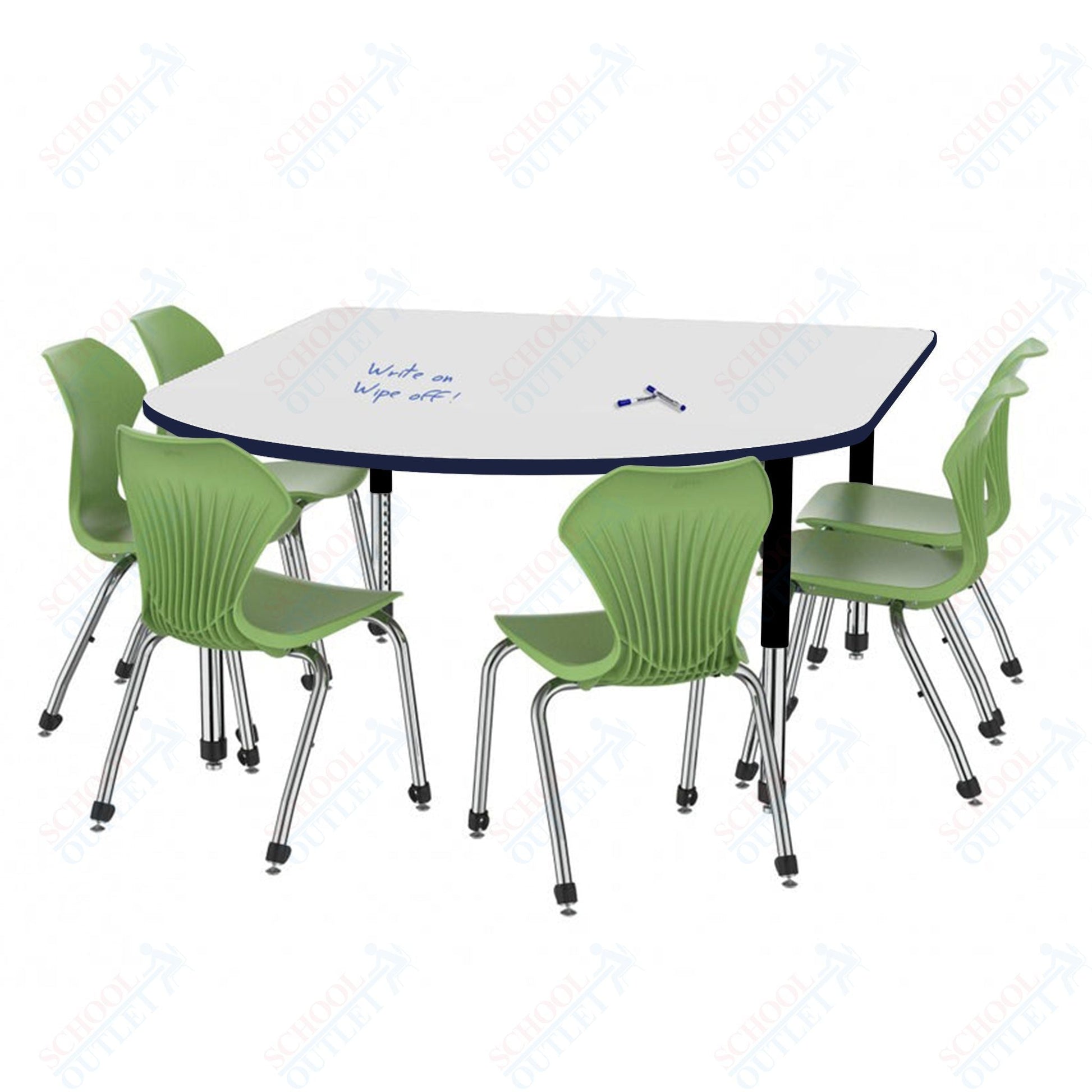 Marco Premier Series Multimedia Table w/ Dry Erase Top 60" x 72" Adj Height 21" - 31" (43 - 2261 - DB) - SchoolOutlet