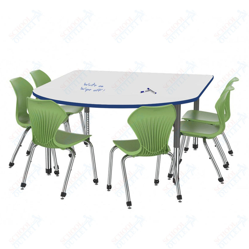 Marco Premier Series Multimedia Table w/ Dry Erase Top 60" x 72" Adj Height 21" - 31" (43 - 2261 - DB) - SchoolOutlet