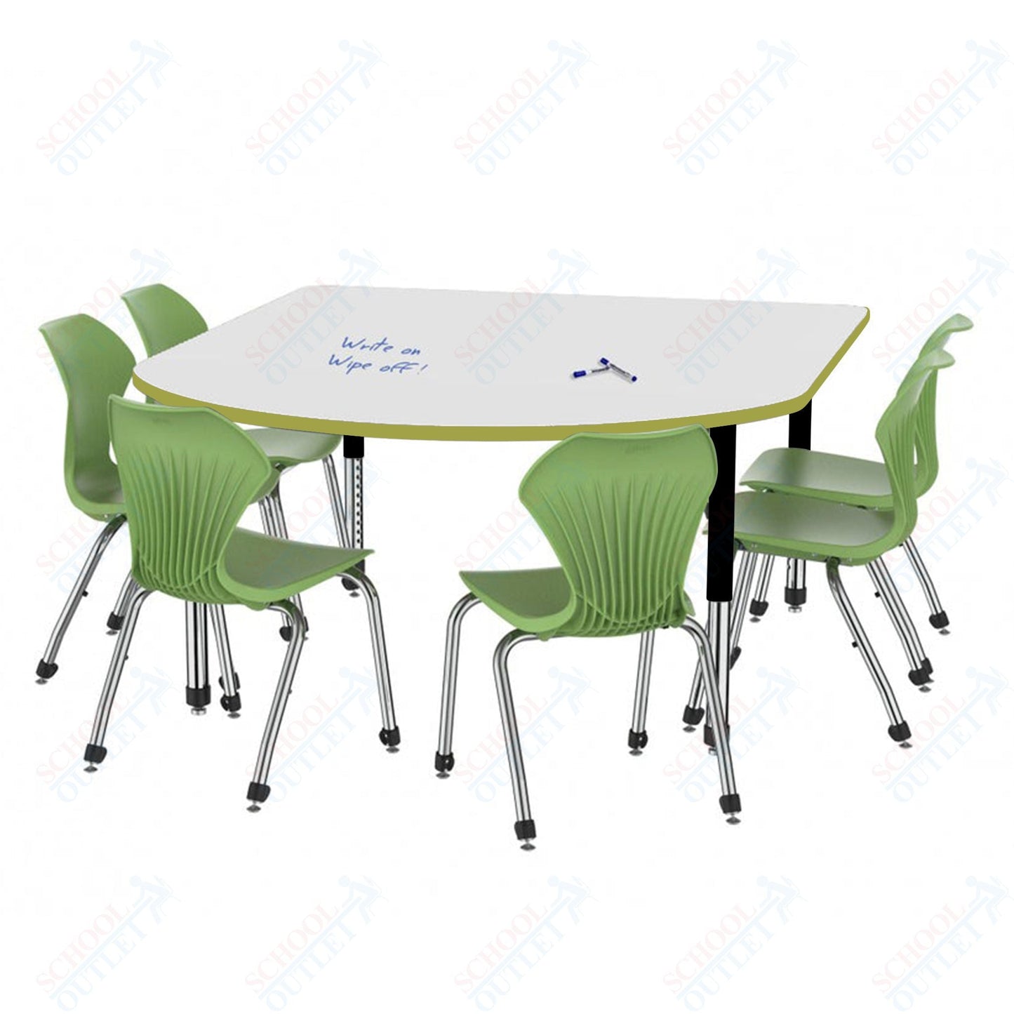 Marco Premier Series Multimedia Table w/ Dry Erase Top 60" x 72" Adj Height 21" - 31" (43 - 2261 - DB) - SchoolOutlet