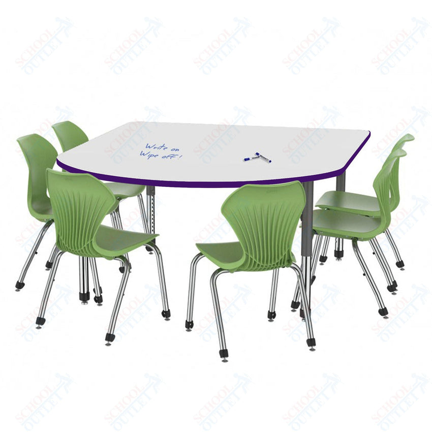 Marco Premier Series Multimedia Table w/ Dry Erase Top 60" x 72" Adj Height 21" - 31" (43 - 2261 - DB) - SchoolOutlet