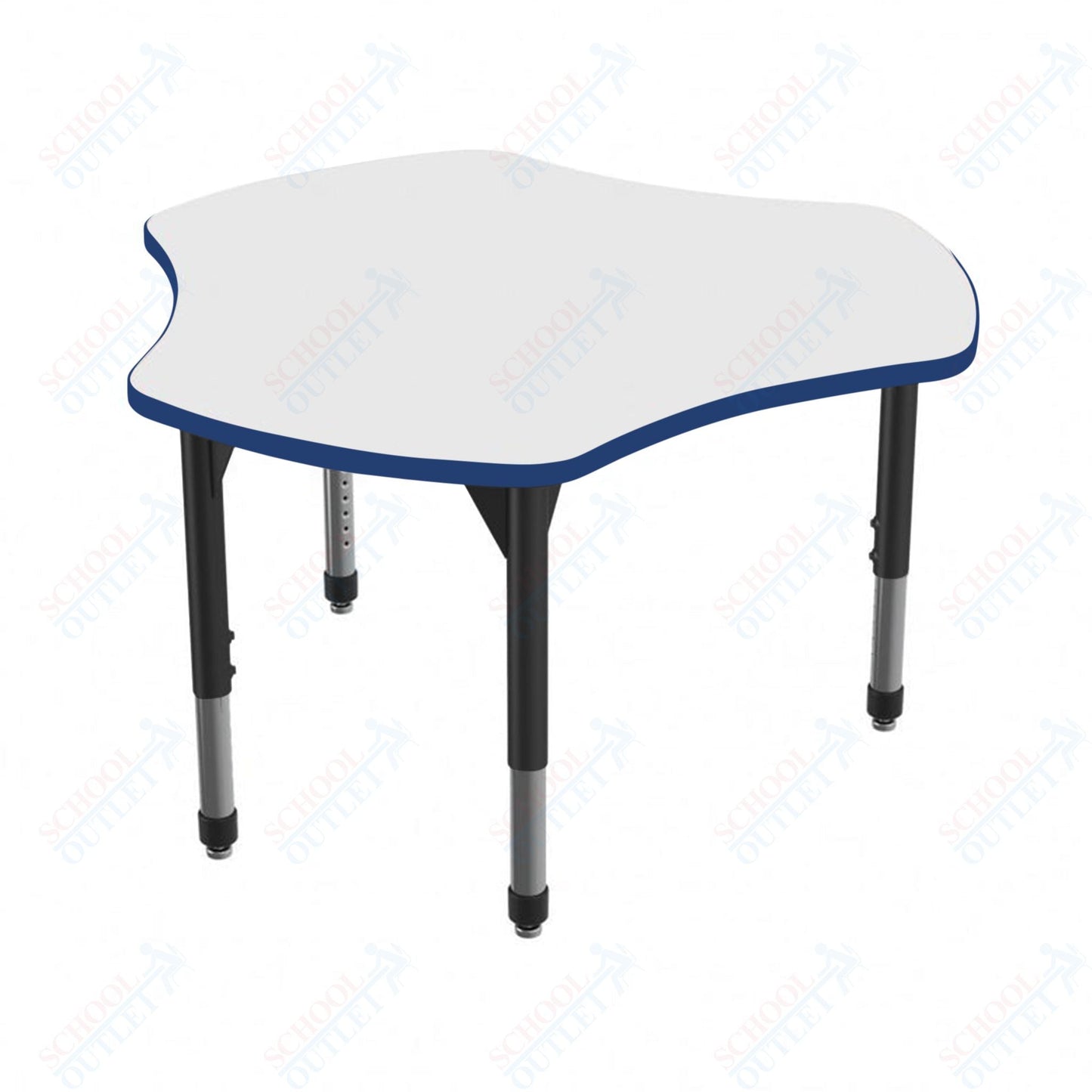 Marco Premier Series 48" Triad Stand - Up Table w/ Dry Erase Top Adj Height 32" - 42" (43 - 2264 - DA) - SchoolOutlet