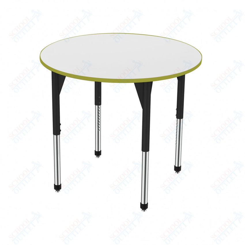 Marco Premier Series 48" Round Stand - Up Table w/ Dry Erase Top Adj Height 32" - 42" (43 - 2266 - DA) - SchoolOutlet