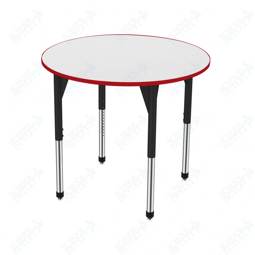 Marco Premier Series 48" Round Stand - Up Table w/ Dry Erase Top Adj Height 32" - 42" (43 - 2266 - DA) - SchoolOutlet