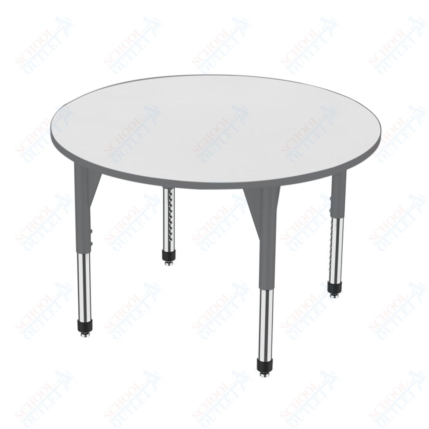 Marco Premier Series 48" Round Activity Table w/ Dry Erase Top Adj Height 21" - 31" (43 - 2266 - DB) - SchoolOutlet