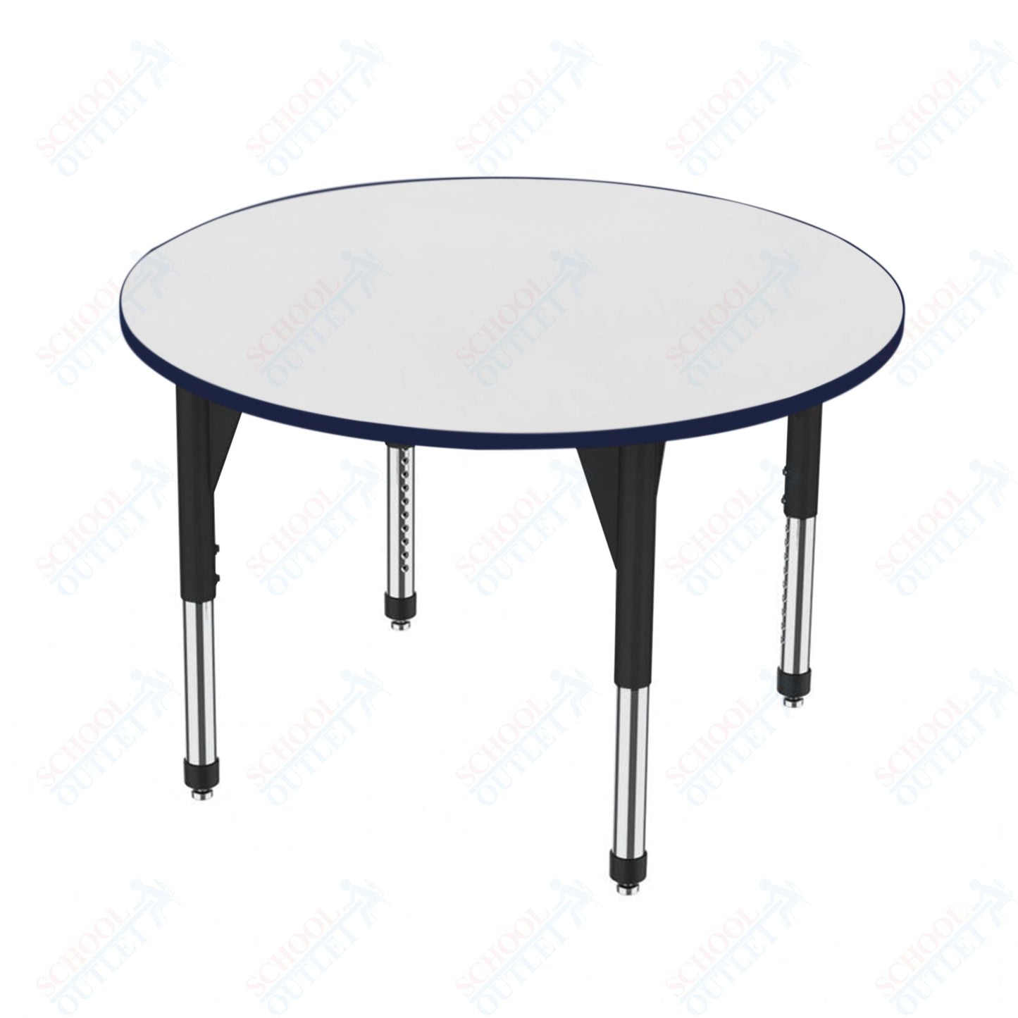 Marco Premier Series 48" Round Activity Table w/ Dry Erase Top Adj Height 21" - 31" (43 - 2266 - DB) - SchoolOutlet