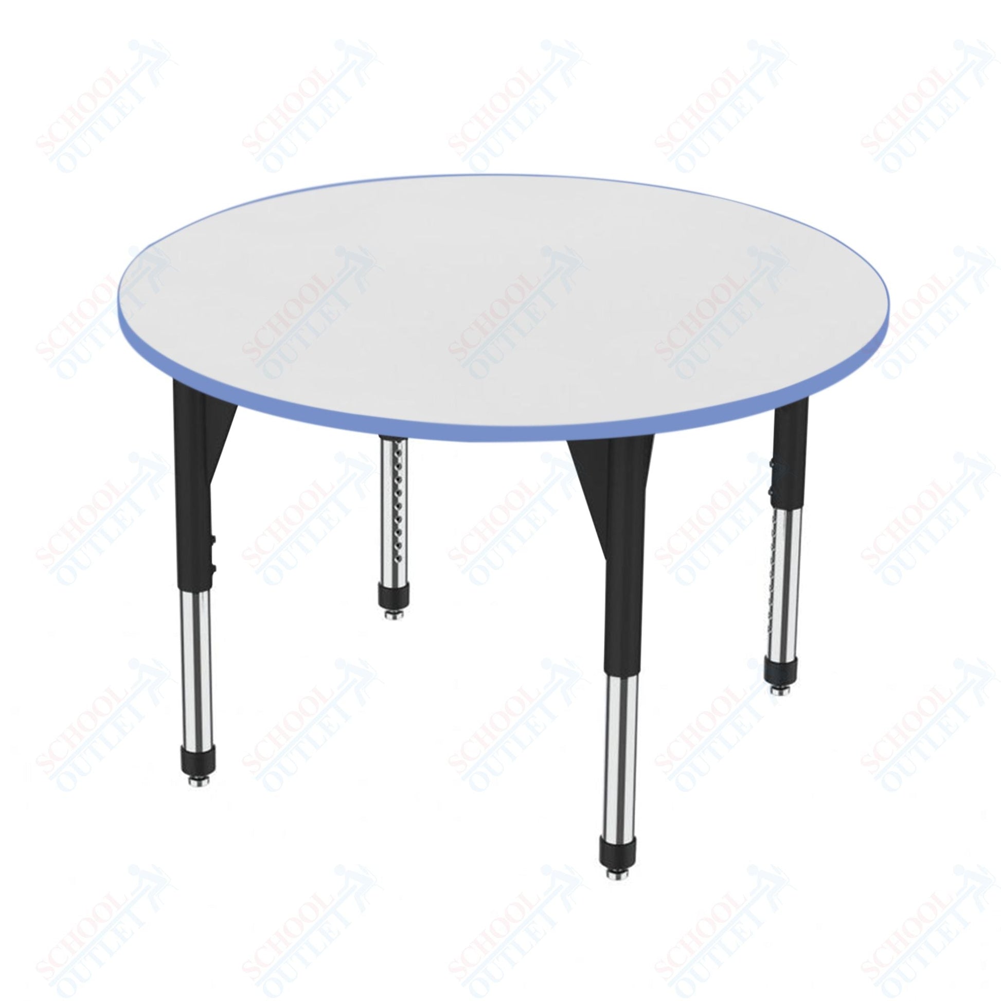 Marco Premier Series 48" Round Activity Table w/ Dry Erase Top Adj Height 21" - 31" (43 - 2266 - DB) - SchoolOutlet