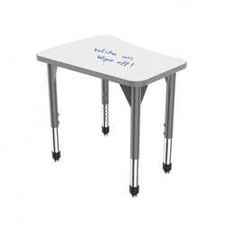 Marco Premier Series Flare Collaborative Desk w/ Dry Erase HPL Top 30" x 24" Adjustable Height 21"-31" (43-2274-DB)