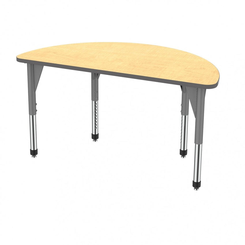 Marco Premier Series 60" Half Round Activity Table Adjustable Height 21" - 31" (43 - 2278 - MB) - SchoolOutlet