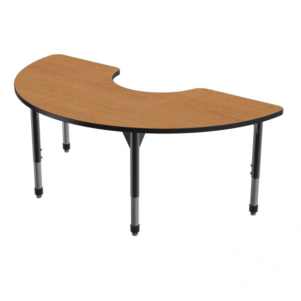 Marco Premier Series Half Moon Activity Table 36" x 72" Adjustable Height 21" - 31" (43 - 2279 - MB) - SchoolOutlet