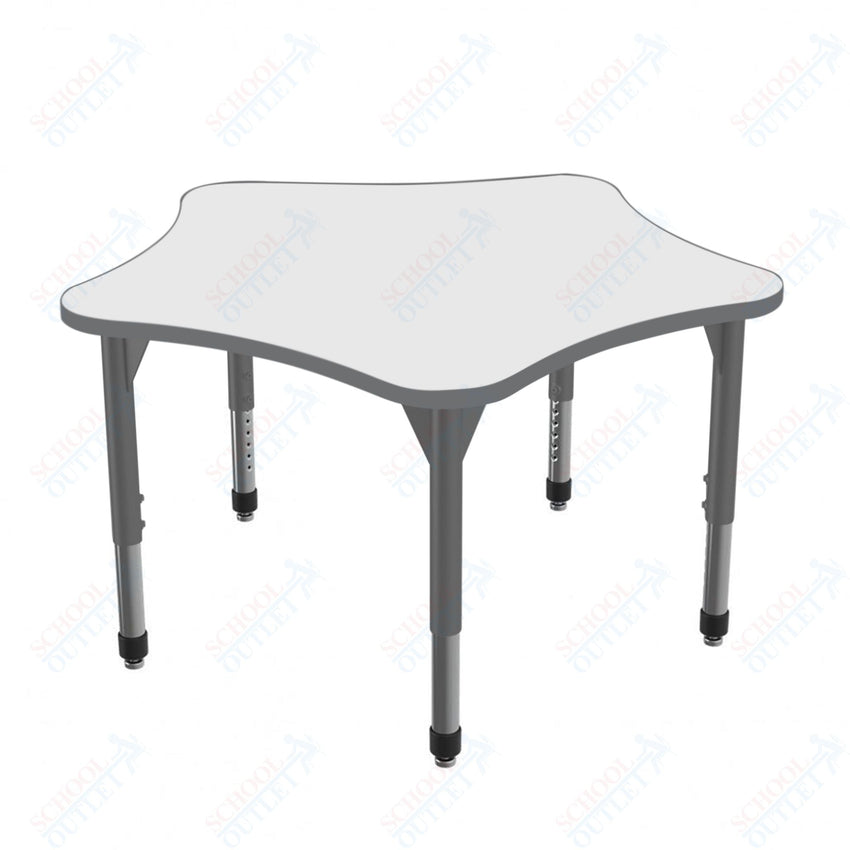 Marco Premier Series 48" 5 - Star Activity Table w/ Dry Erase Top Adj Height 21" - 31" (43 - 2280 - DB) - SchoolOutlet