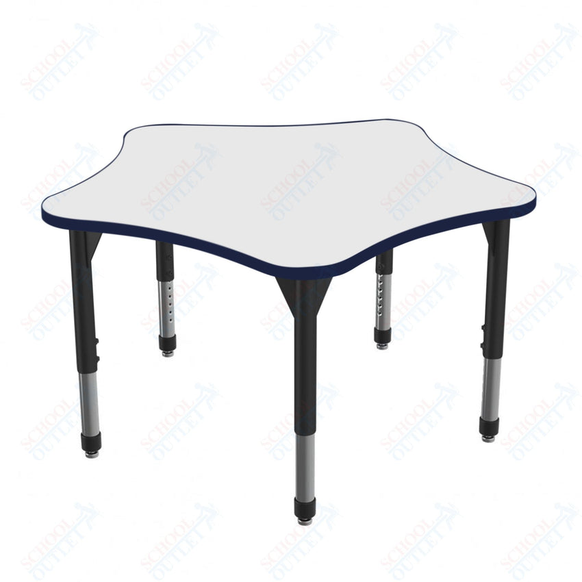 Marco Premier Series 48" 5 - Star Activity Table w/ Dry Erase Top Adj Height 21" - 31" (43 - 2280 - DB) - SchoolOutlet