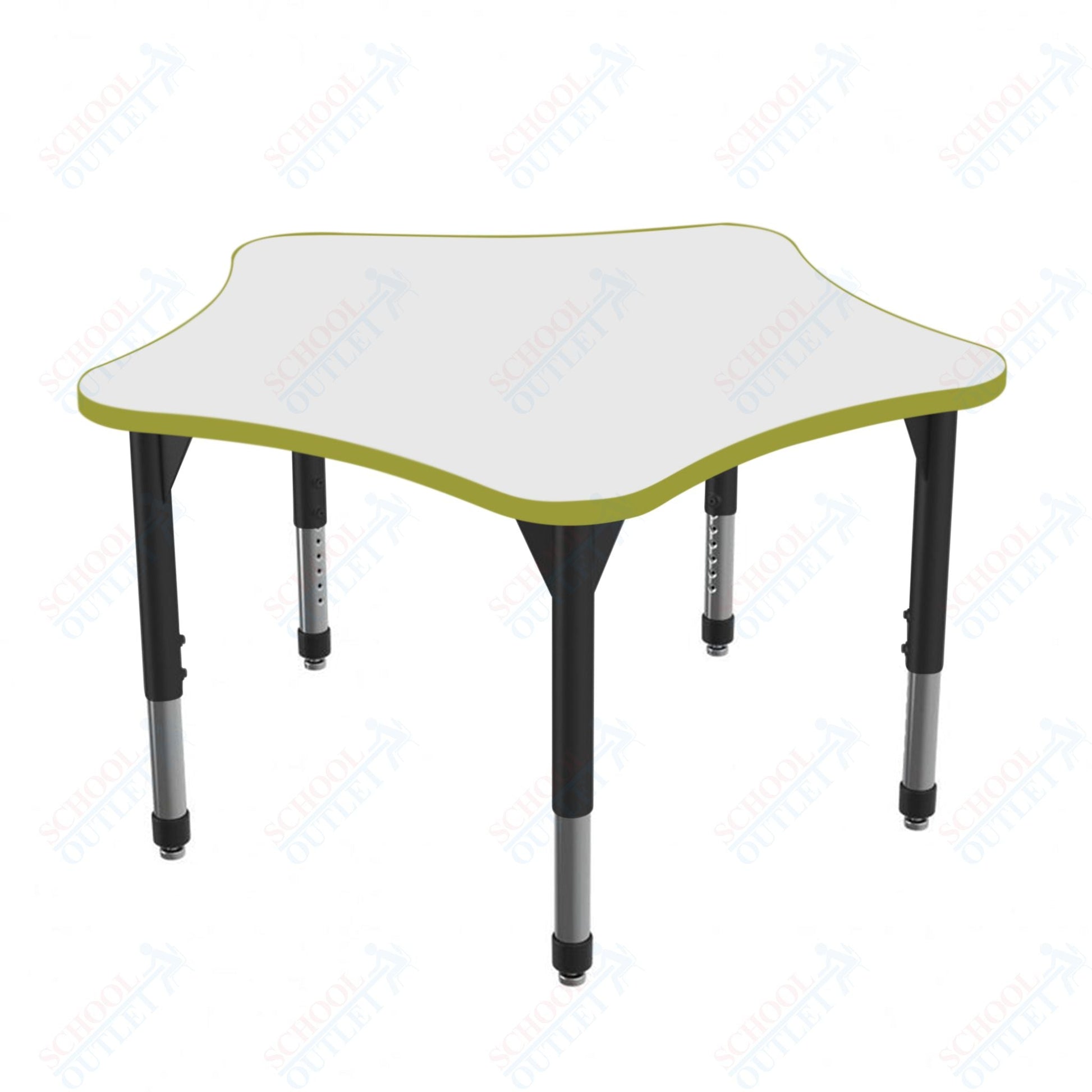 Marco Premier Series 48" 5 - Star Activity Table w/ Dry Erase Top Adj Height 21" - 31" (43 - 2280 - DB) - SchoolOutlet