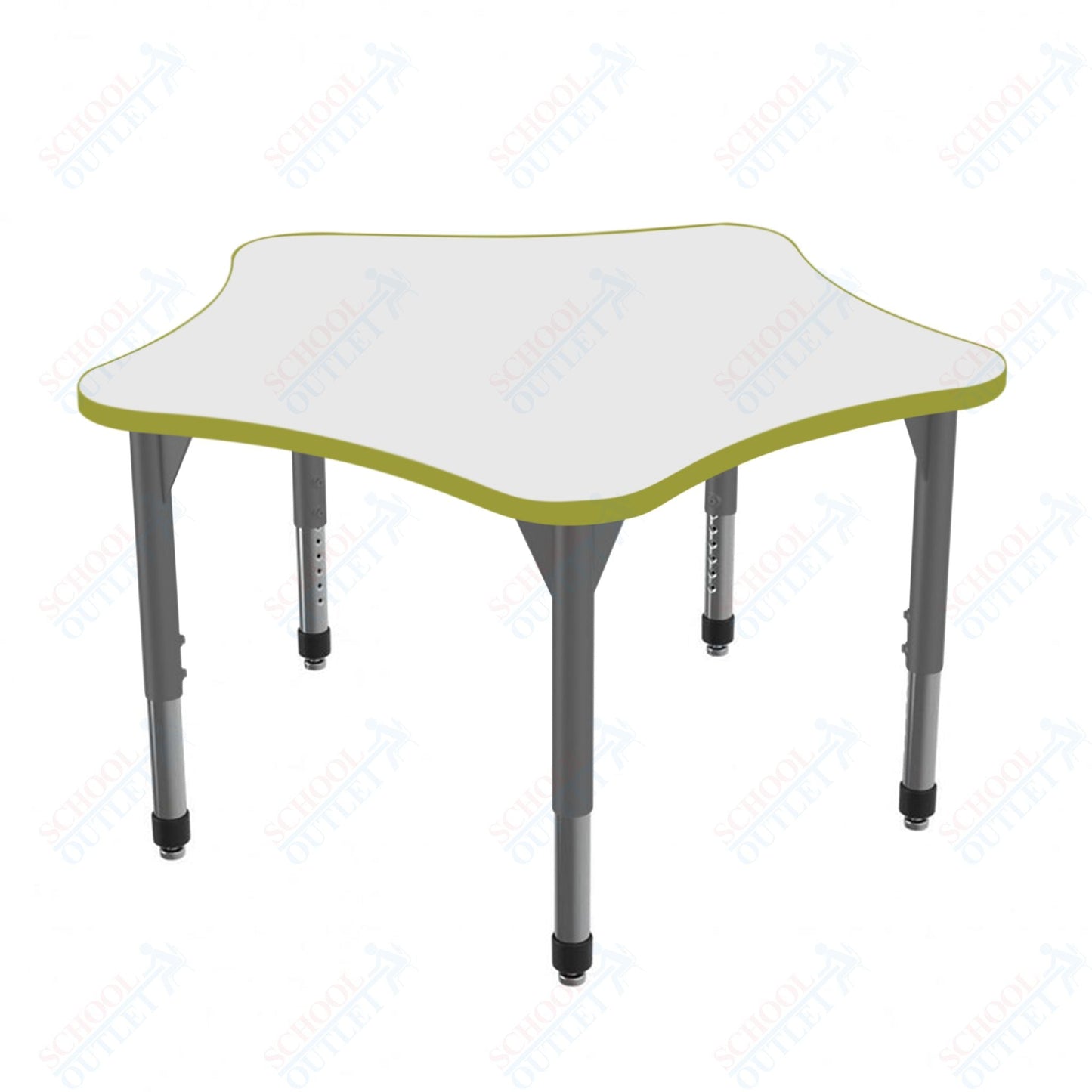 Marco Premier Series 48" 5 - Star Activity Table w/ Dry Erase Top Adj Height 21" - 31" (43 - 2280 - DB) - SchoolOutlet