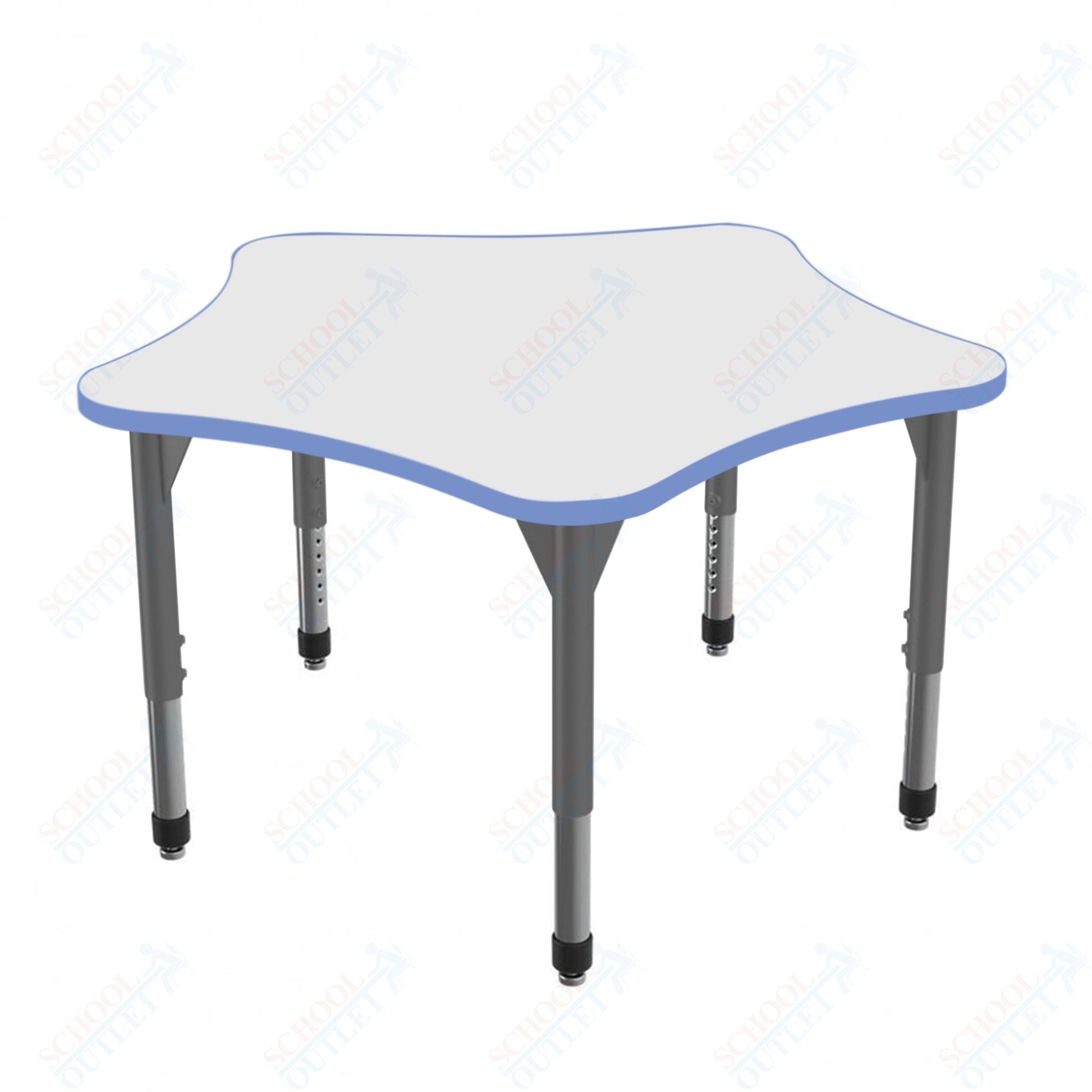 Marco Premier Series 48" 5 - Star Activity Table w/ Dry Erase Top Adj Height 21" - 31" (43 - 2280 - DB) - SchoolOutlet