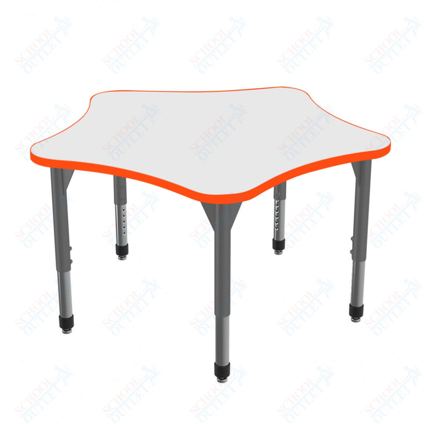 Marco Premier Series 48" 5 - Star Activity Table w/ Dry Erase Top Adj Height 21" - 31" (43 - 2280 - DB) - SchoolOutlet