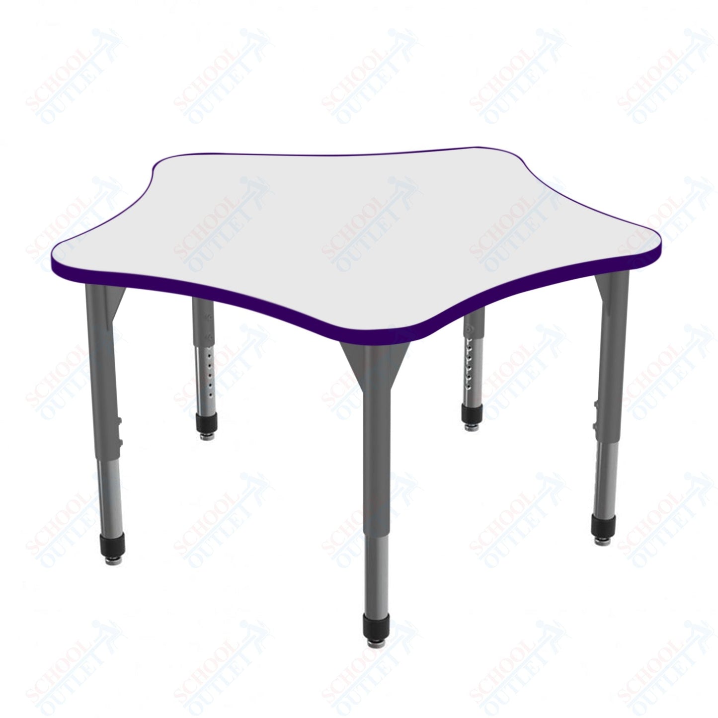 Marco Premier Series 48" 5 - Star Activity Table w/ Dry Erase Top Adj Height 21" - 31" (43 - 2280 - DB) - SchoolOutlet