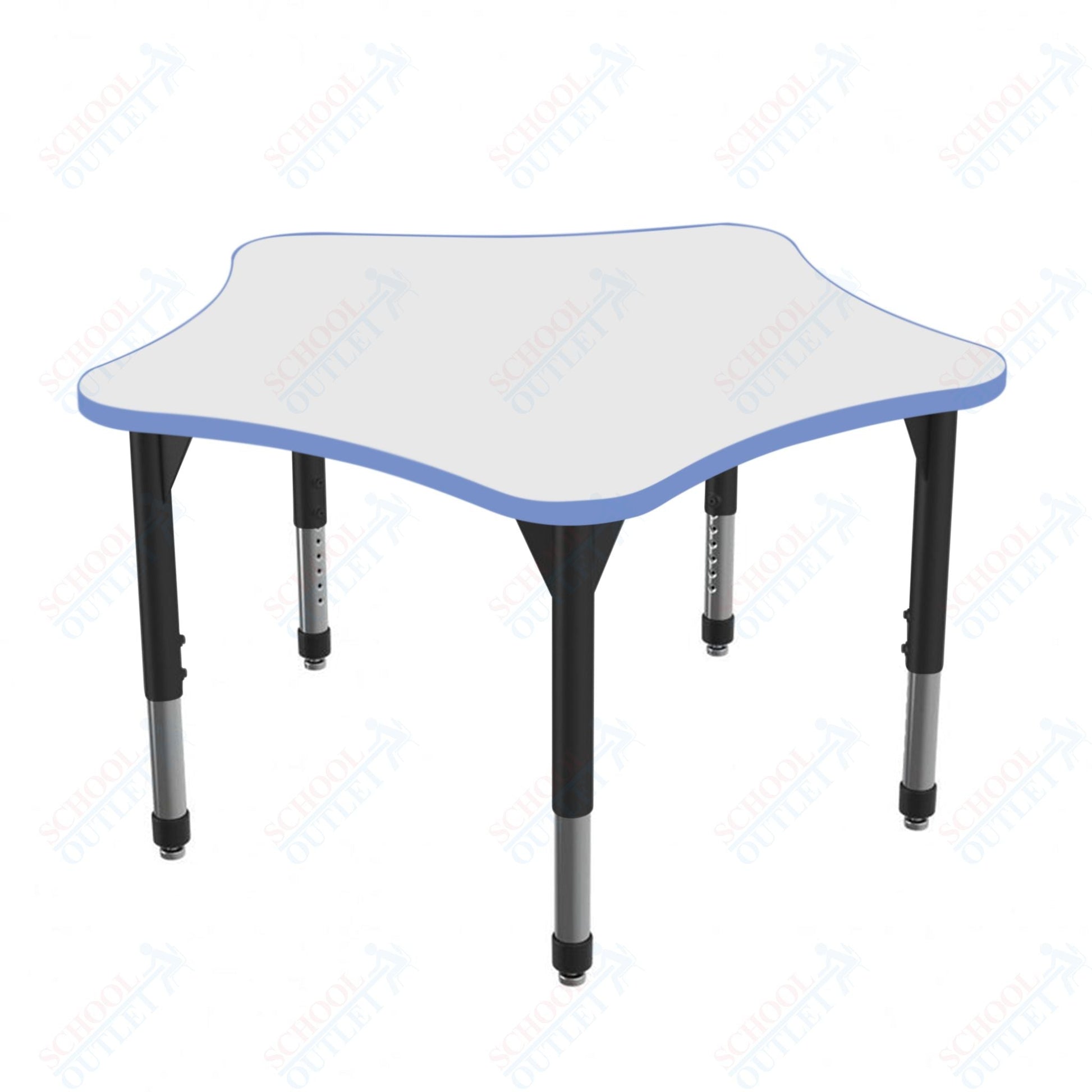 Marco Premier Series 60" 5 - Star Activity Table w/ Dry Erase Top Adj Height 21" - 31" (43 - 2281 - DB) - SchoolOutlet