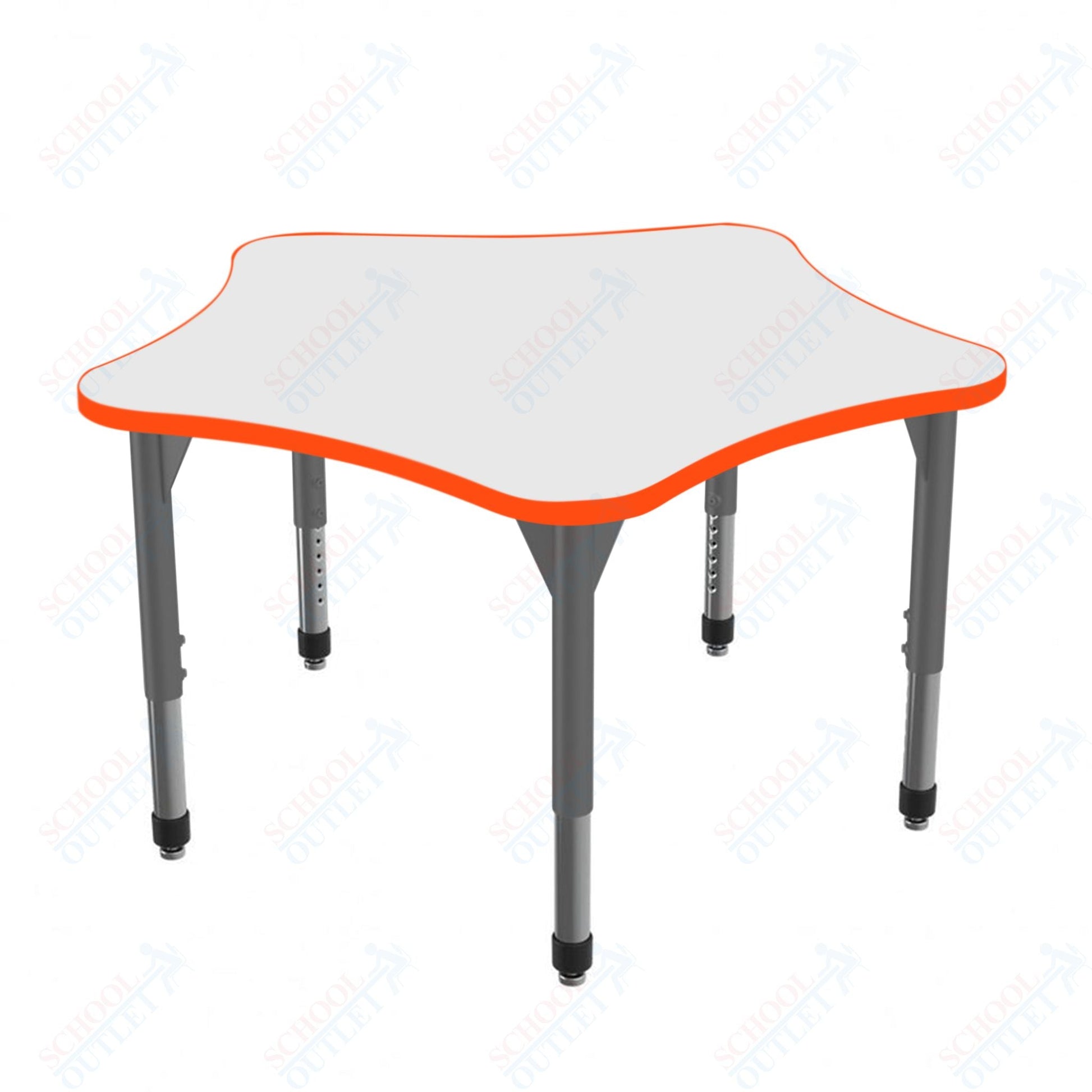 Marco Premier Series 60" 5 - Star Activity Table w/ Dry Erase Top Adj Height 21" - 31" (43 - 2281 - DB) - SchoolOutlet