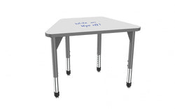 Marco Premier Series Trapezoid Collaborative Desk w/ Dry Erase HPL Top 36" x 23" Adjustable Height 21"-31" (43-2284-DB)