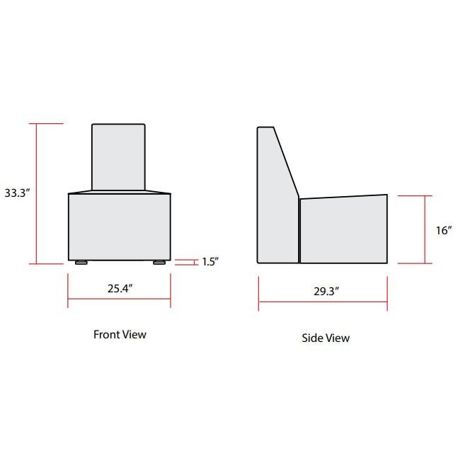 Marco Sonik Soft Seating 25.4" W Outer Wedge Chair - 16" Seat Height (LF1032 - G1) - SchoolOutlet