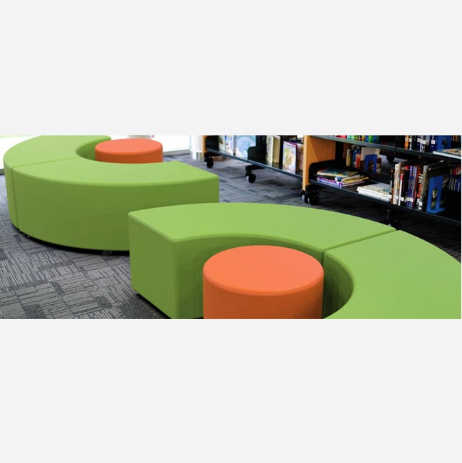 Marco Sonik Soft Seating 24 Degree Curved Bench 16" Seat Height (LF1240 - G1) - SchoolOutlet