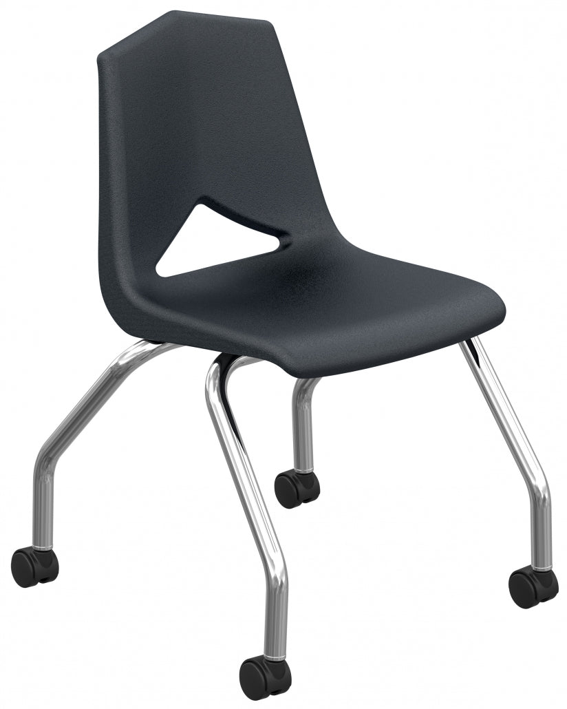 Marco MG 1100 Series V - Back Caster Chair 18" Seat Height Chrome Frame (MG1141 - 18CR) - SchoolOutlet