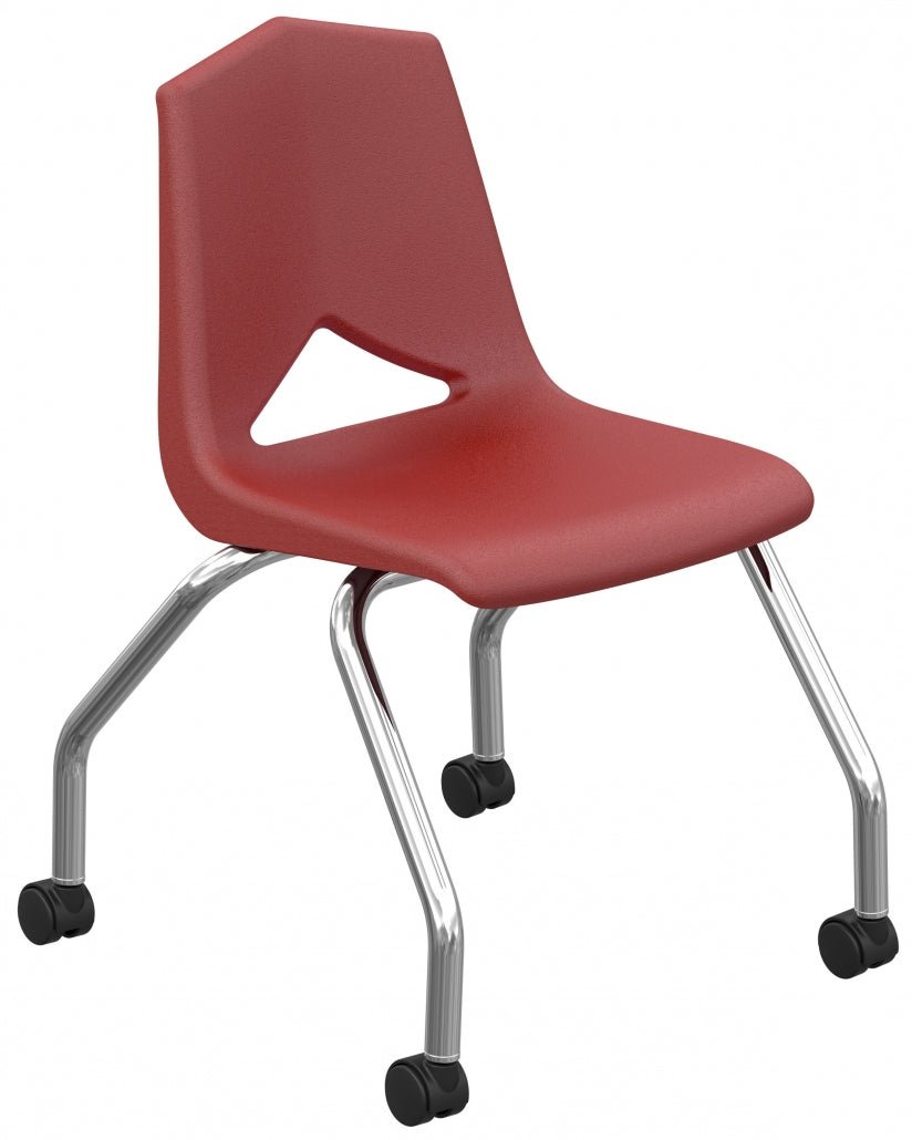 Marco MG 1100 Series V - Back Caster Chair 18" Seat Height Chrome Frame (MG1141 - 18CR) - SchoolOutlet