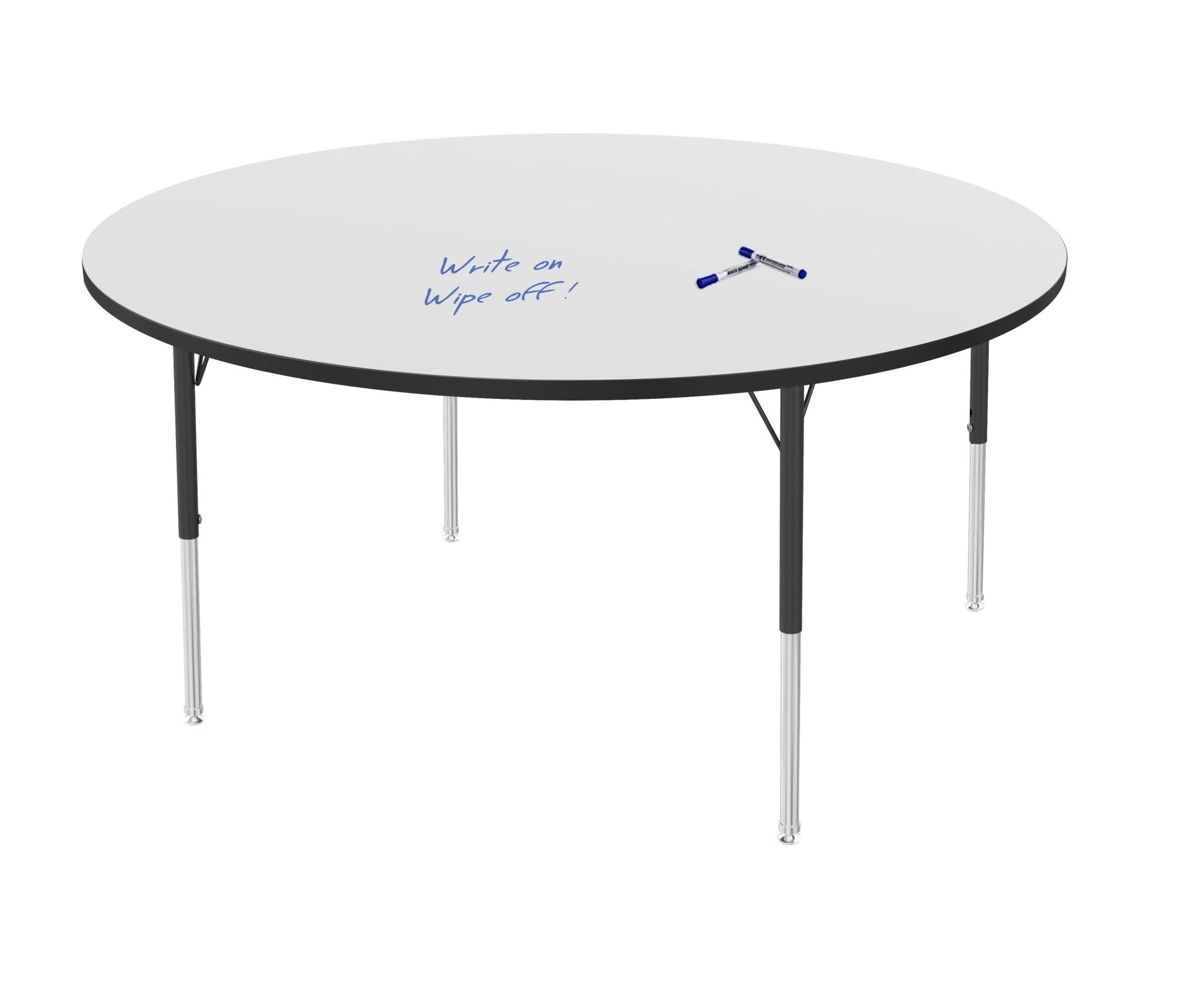 Marco MG2200 Series 60" Round Activity Table w/ Dry Erase Top Adj Height 21" - 30" (MG2207 - DB) - SchoolOutlet