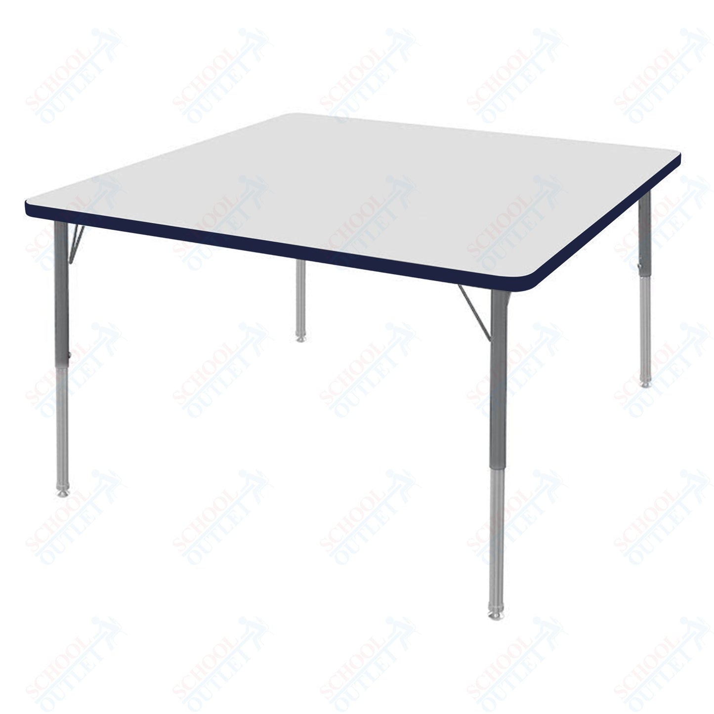 Marco MG2200 Series 36" Square Activity Table w/ Dry Erase Top Adj Height 21" - 30" (MG2212 - DB) - SchoolOutlet