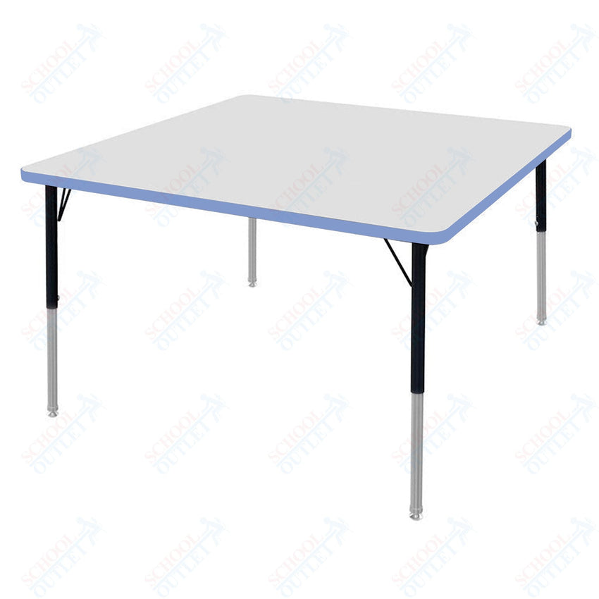 Marco MG2200 Series 36" Square Activity Table w/ Dry Erase Top Adj Height 21" - 30" (MG2212 - DB) - SchoolOutlet