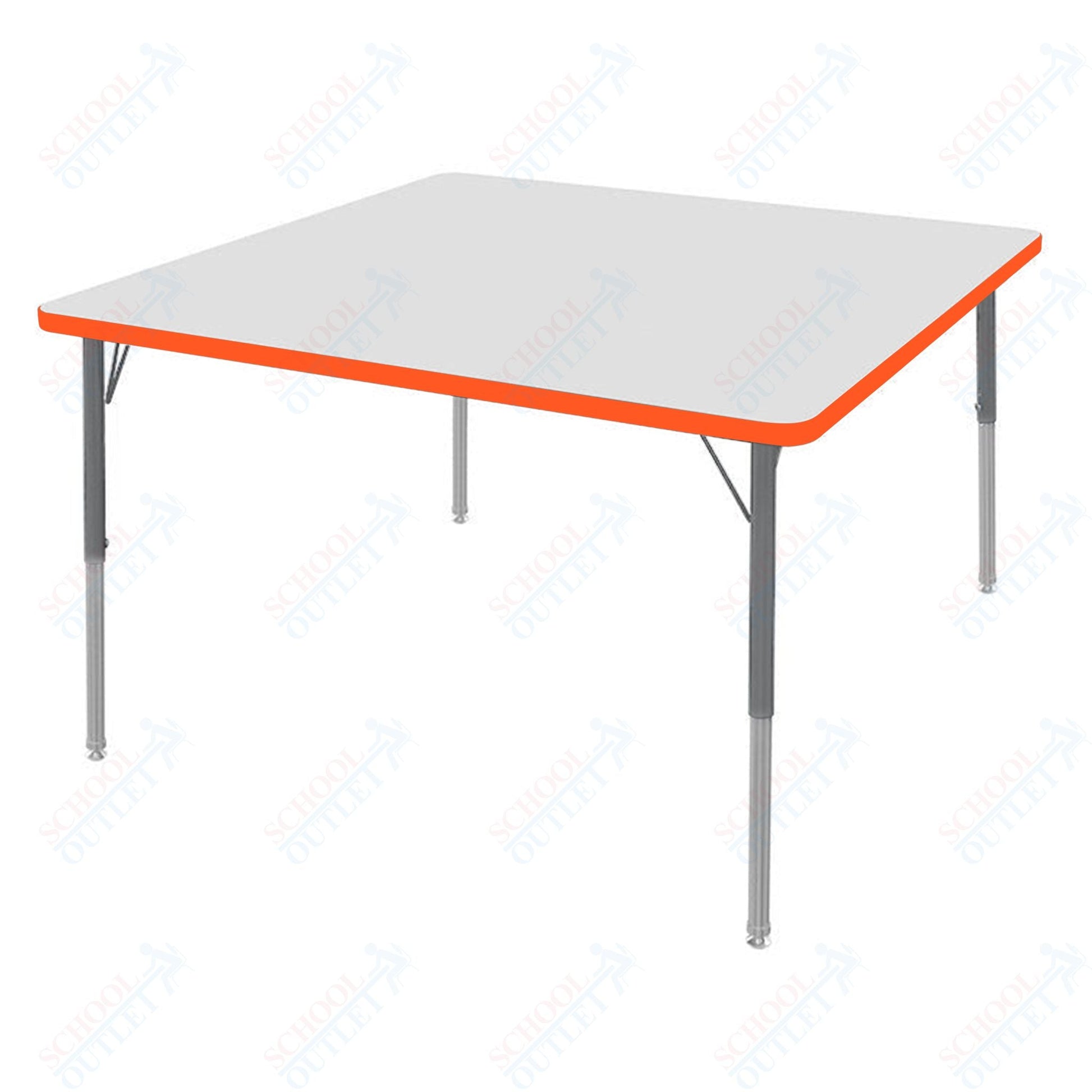 Marco MG2200 Series 36" Square Activity Table w/ Dry Erase Top Adj Height 21" - 30" (MG2212 - DB) - SchoolOutlet