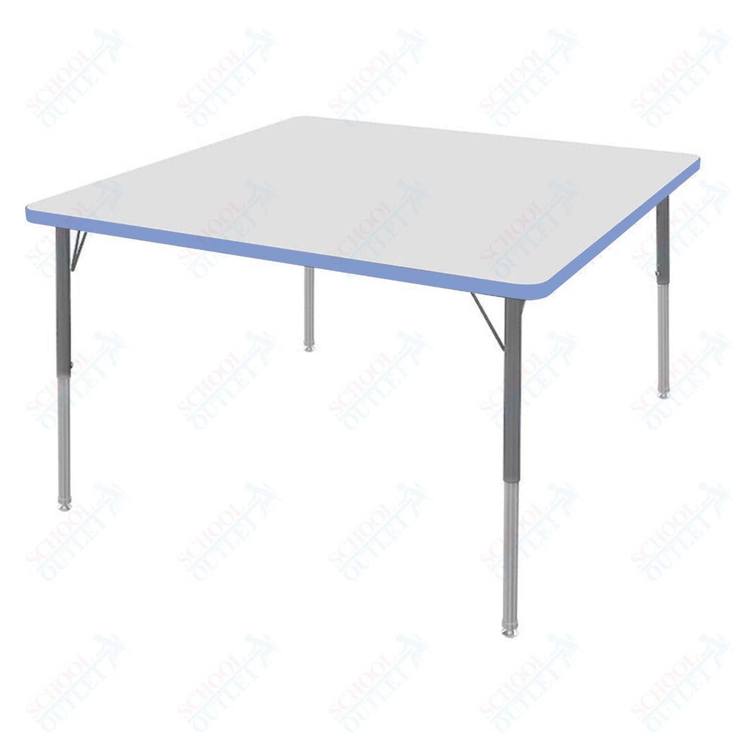 Marco MG2200 Series 42" Square Preschool Table w/ Dry Erase Top Adj Height 16" - 24" (MG2214 - DA) - SchoolOutlet