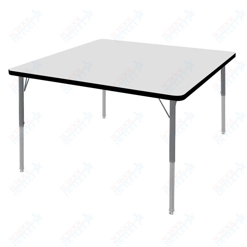 Marco MG2200 Series 42" Square Activity Table w/ Dry Erase Top Adj Height 21" - 30" (MG2214 - DB) - SchoolOutlet