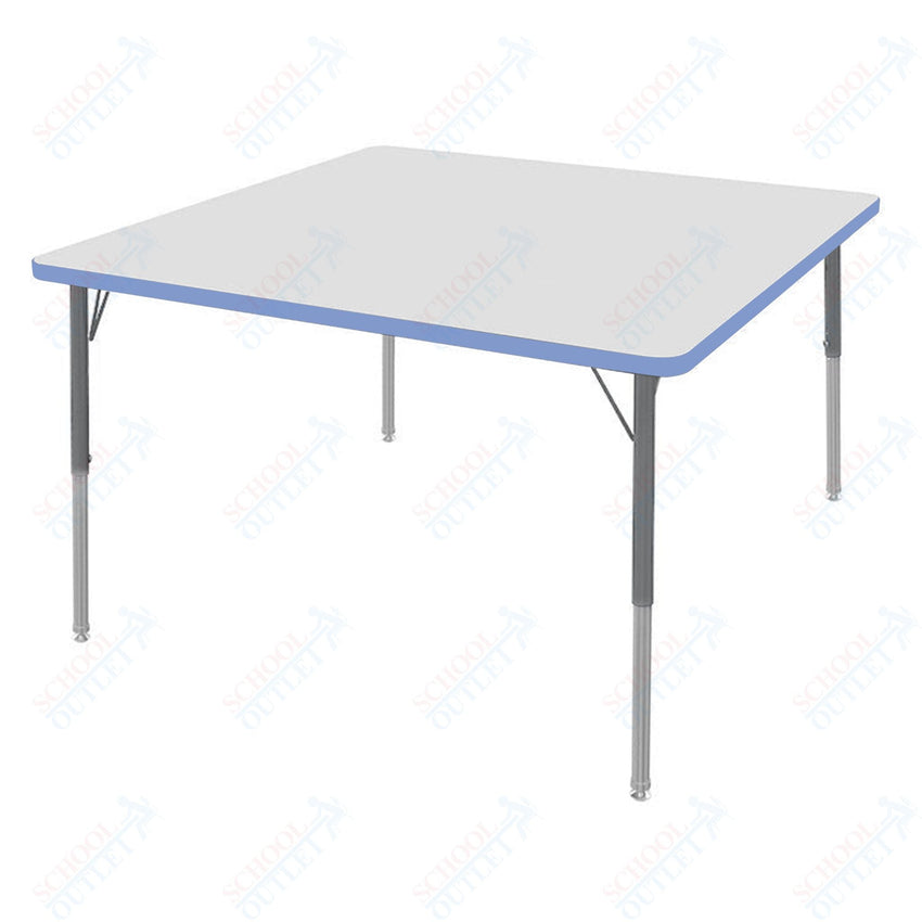 Marco MG2200 Series 48" Square Preschool Table w/ Dry Erase Top Adj Height 16" - 24" (MG2216 - DA) - SchoolOutlet