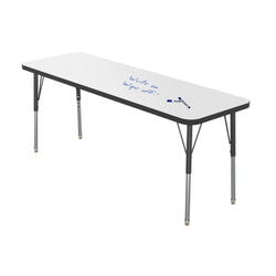 Marco MG2200 Series Rectangle Preschool Table w/ Dry Erase Top 20" x 60" Adj Height 16"-24" (MG2222-DA)