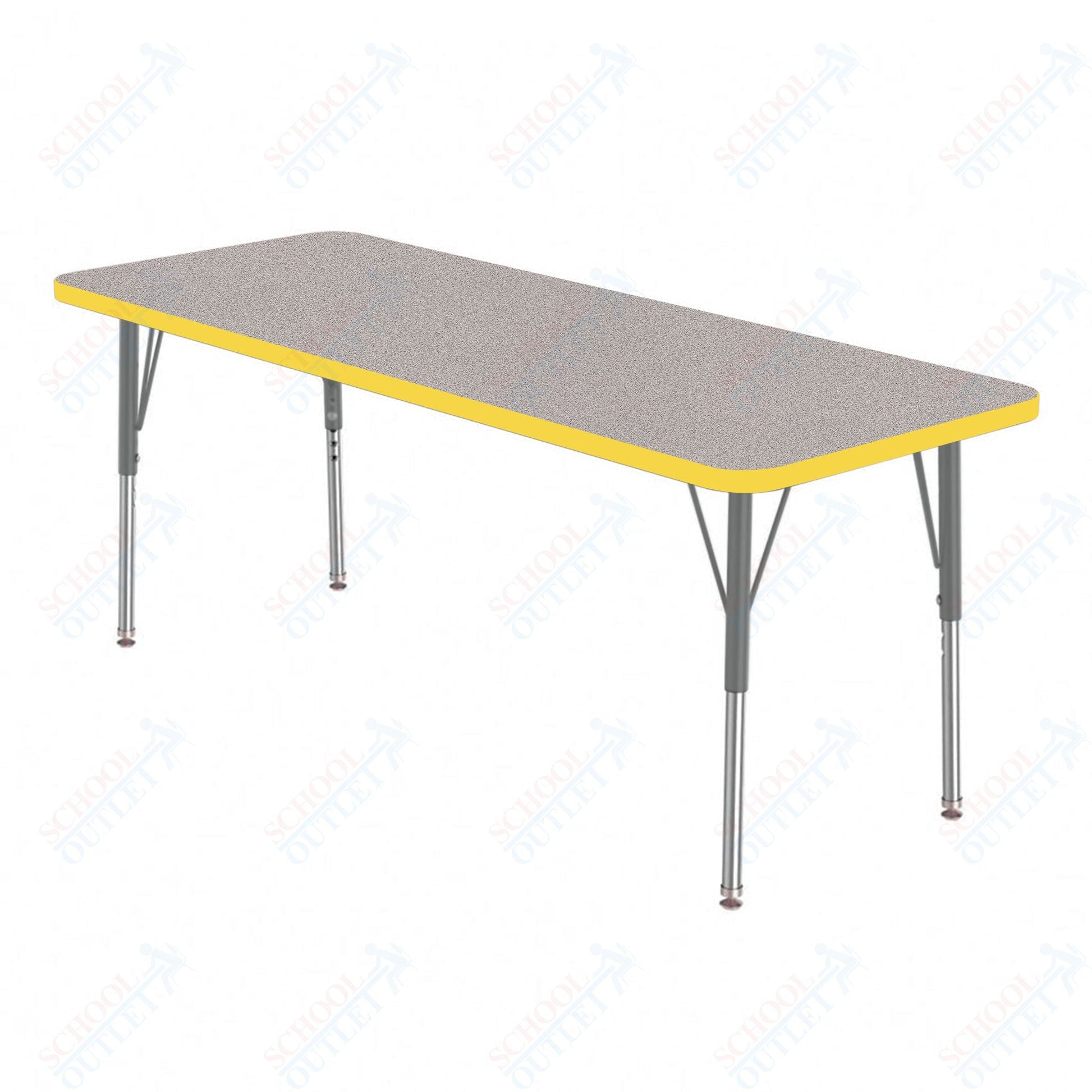 Marco MG2200 Series Rectangle Preschool Table 24" x 36" Adjustable Height 16" - 24" (MG2224 - MA) - SchoolOutlet