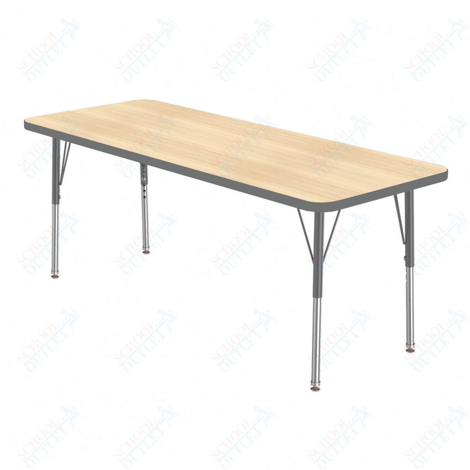 Marco MG2200 Series Rectangle Preschool Table 24" x 48" Adjustable Height 16" - 24" (MG2226 - MA) - SchoolOutlet