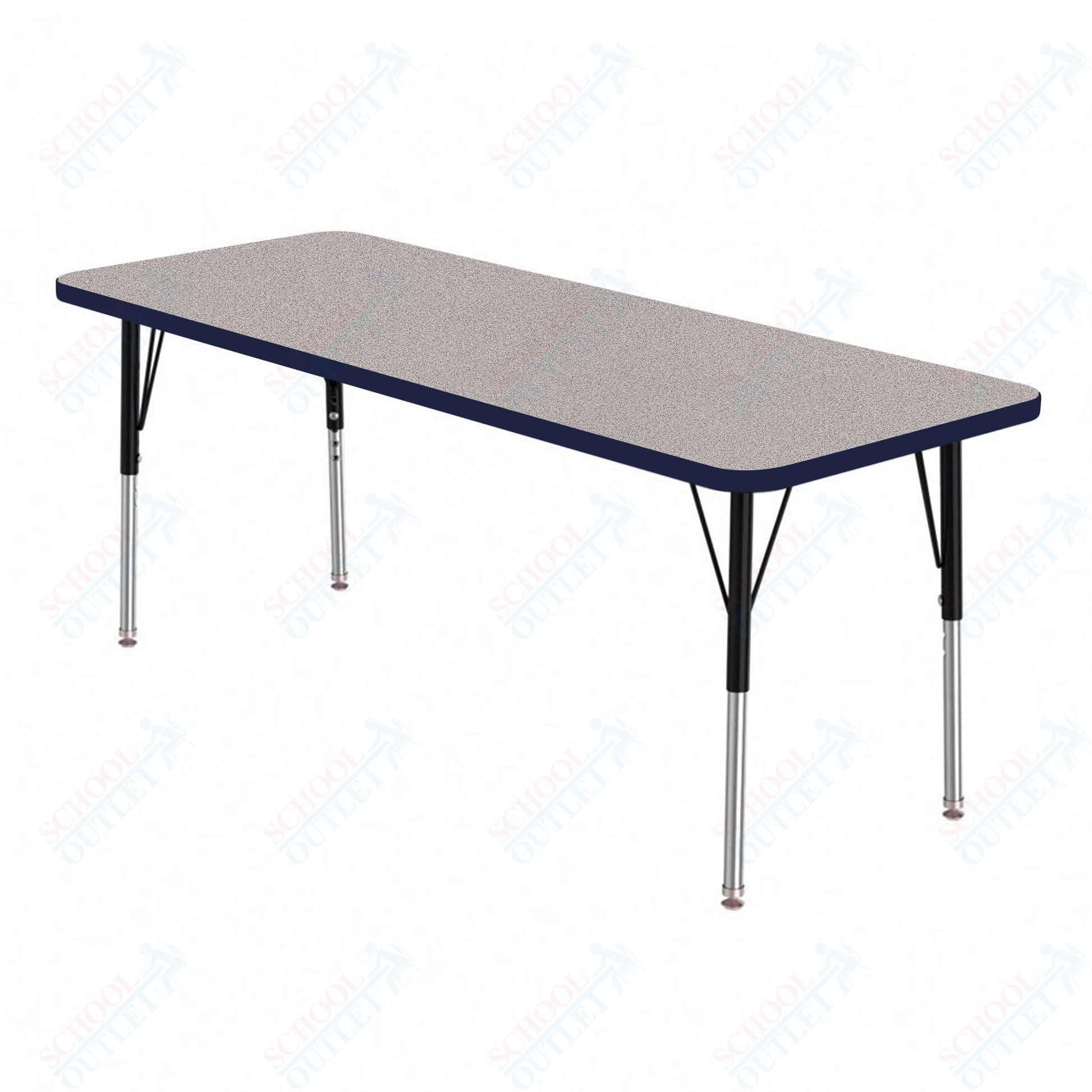 Marco MG2200 Series Rectangle Preschool Table 24" x 48" Adjustable Height 16" - 24" (MG2226 - MA) - SchoolOutlet